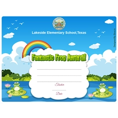 Fantastic Frog Classroom Award Certificate